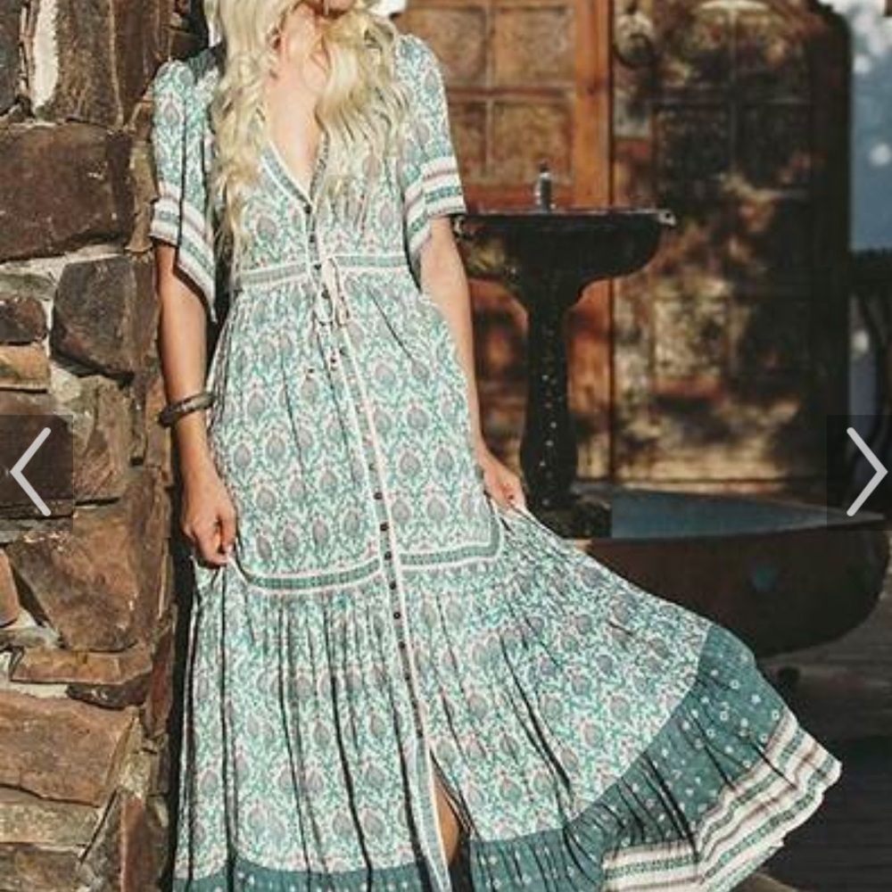Spell Oracle gown in sage